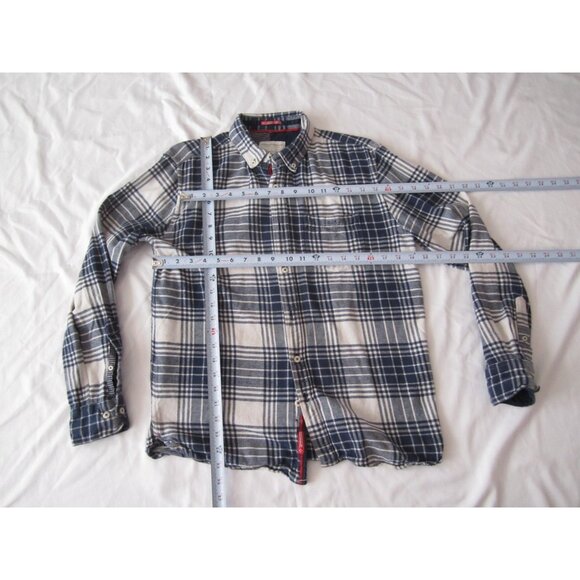 Men's American Heritage Plaid Flannel Button Long Sleeve Shirt Sz M (MT783) - Picture 3 of 9
